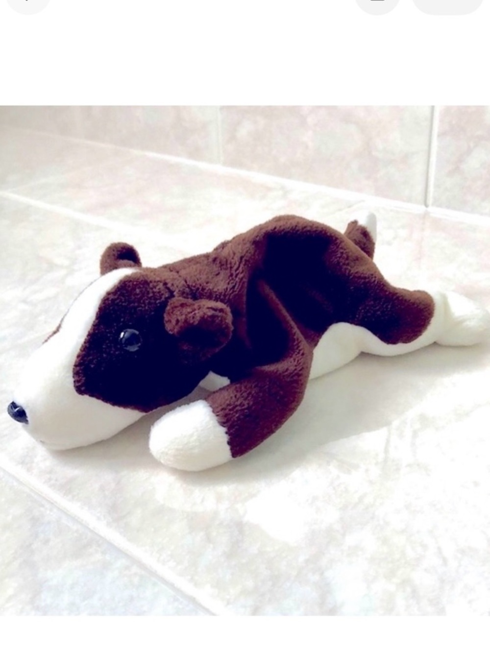 🌟HP🌟Ty Beanie Baby Bruno Bull Terrier Dog